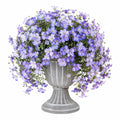 Plante artificielle fleurie en pot 65 cm violet vert style retombant décoratif