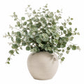 Plante artificielle en pot 70 cm eucalyptus vert avec vase en céramique décoratif